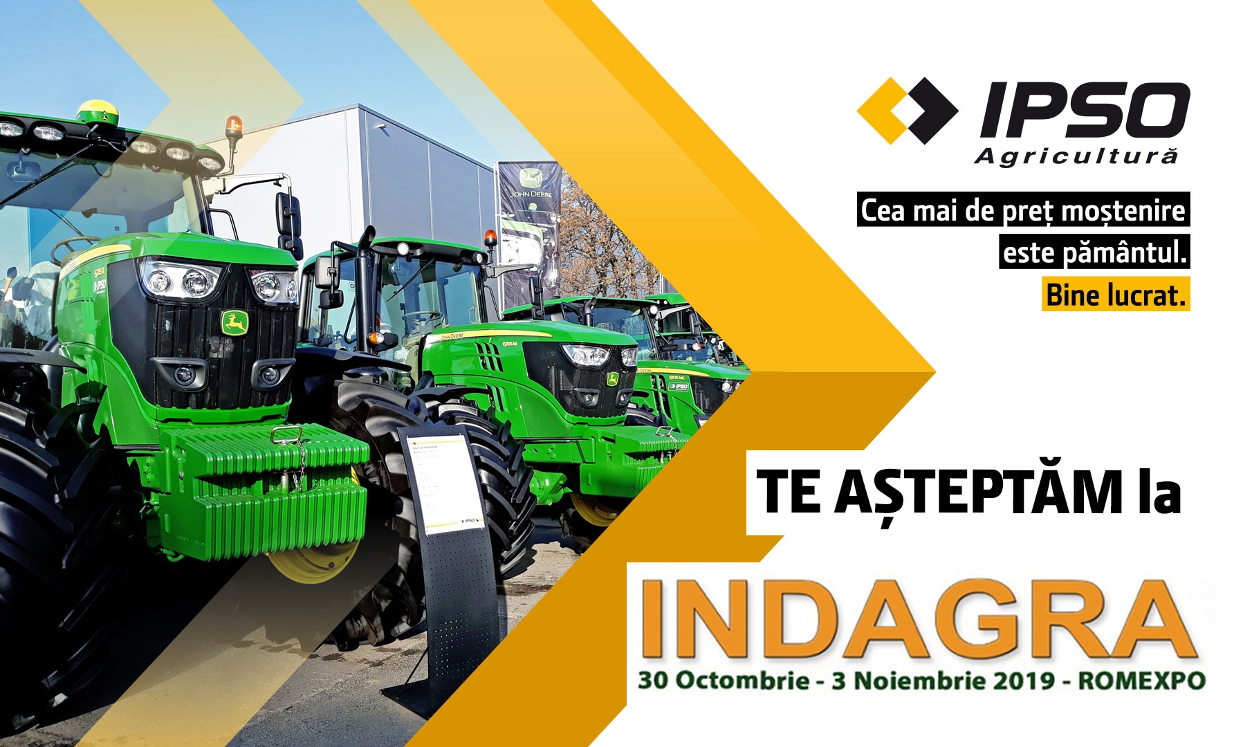 IPSO Agricultură aduce la INDAGRA 2019 utilaje performante