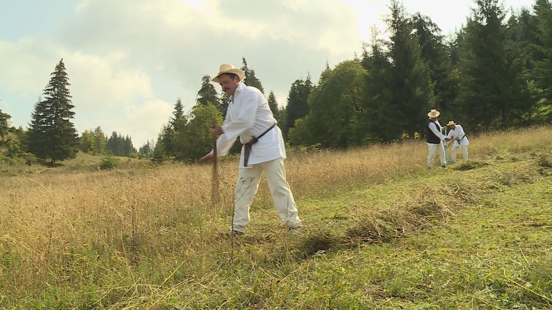 Un obicei pe cale de dispariție. La Sărmaș, Harghita, a fost reconstituită claca de cosit